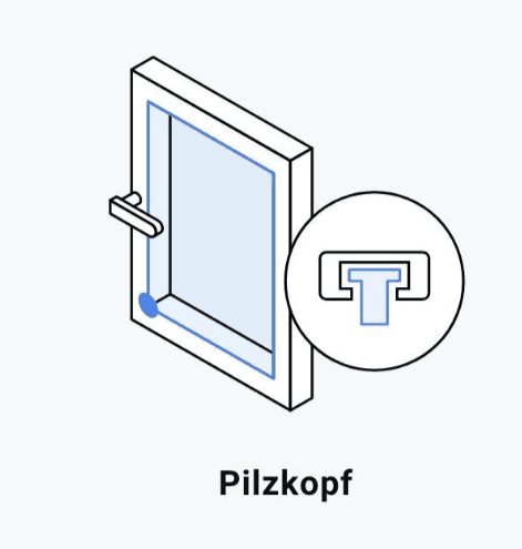 Pilzkopfverriegelung