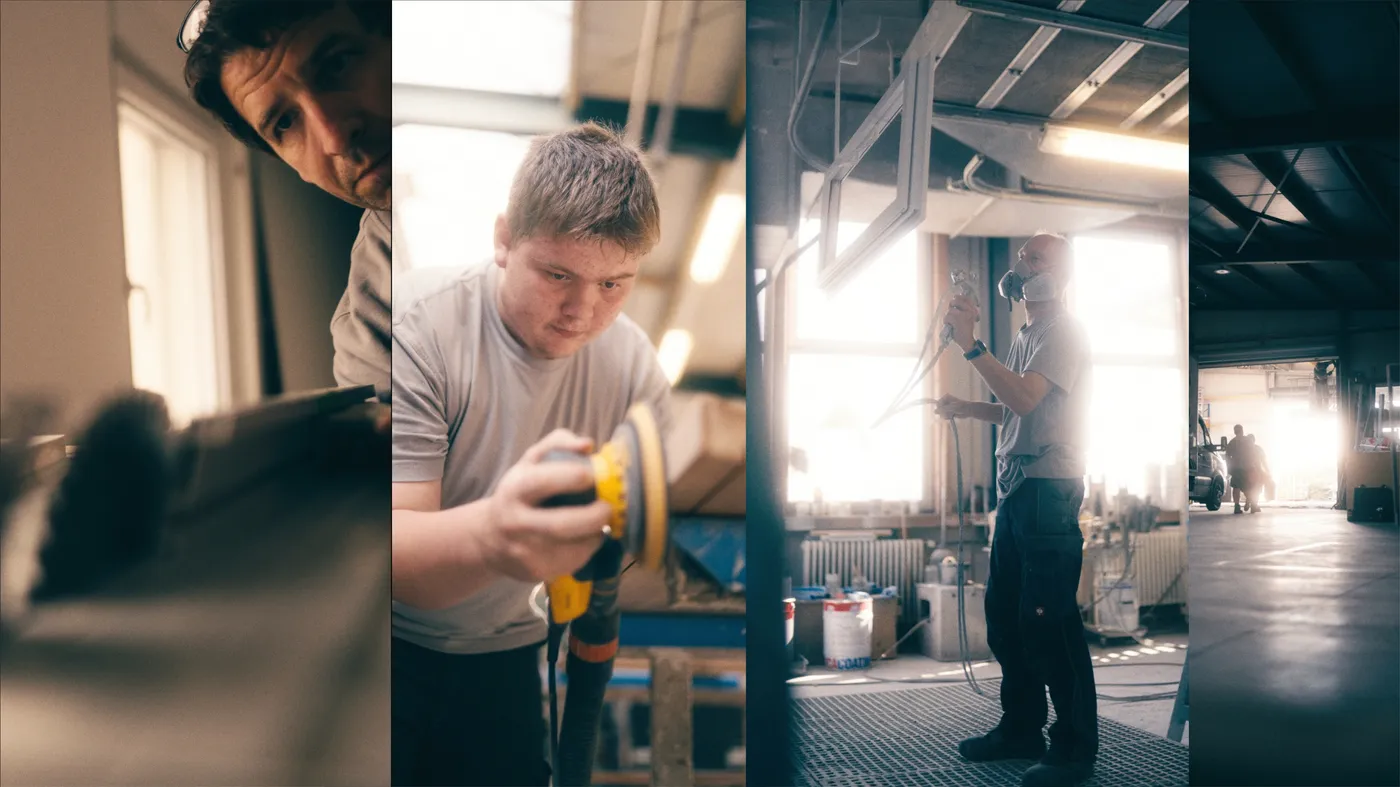 Unsere Schreiner bei der Arbeit in der Werkstatt 2