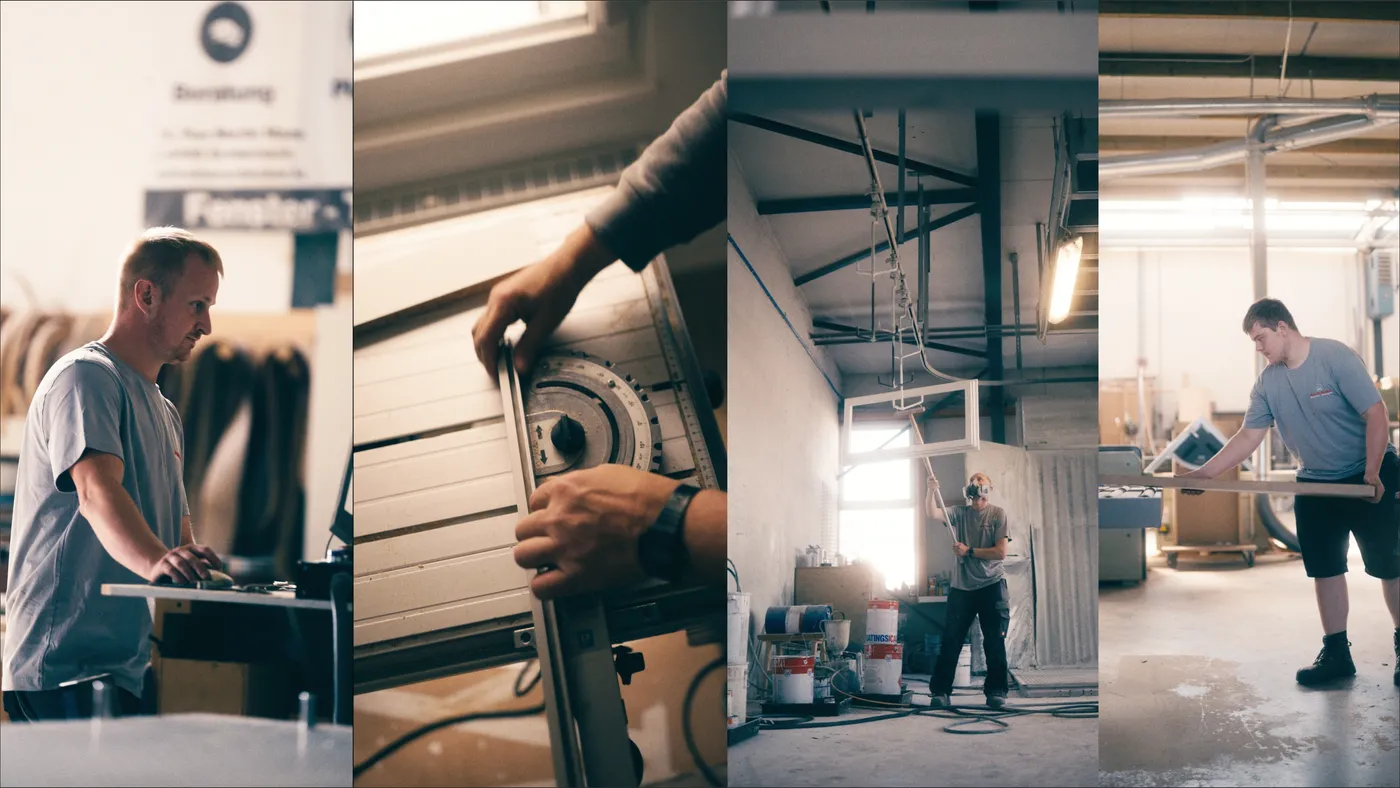 Unsere Schreiner bei der Arbeit in der Werkstatt 3