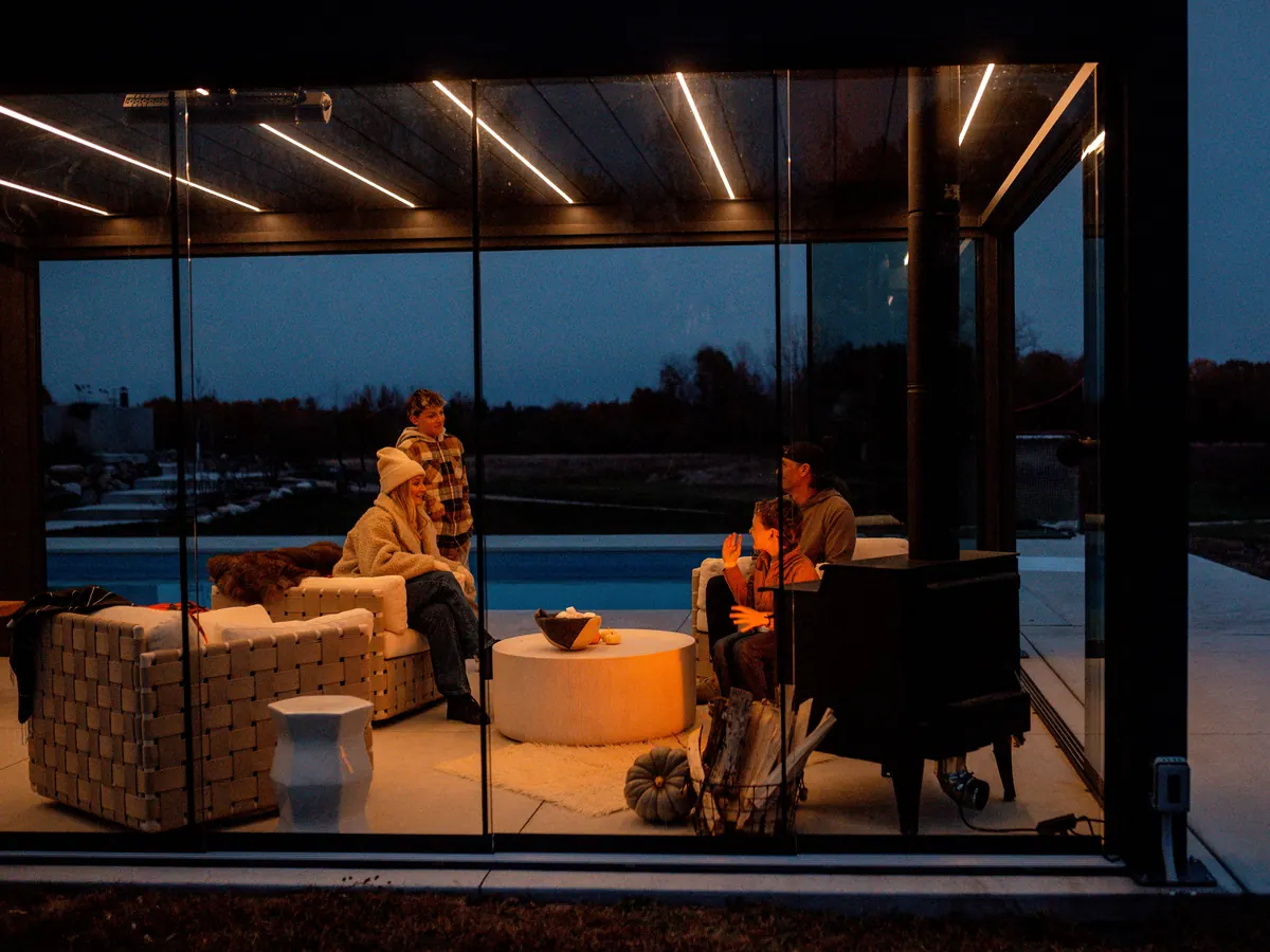 Sliding glass walls